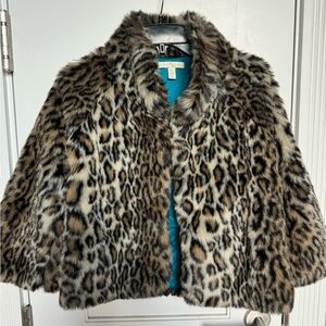 Weston Wear Teal Faux Fur Cape
